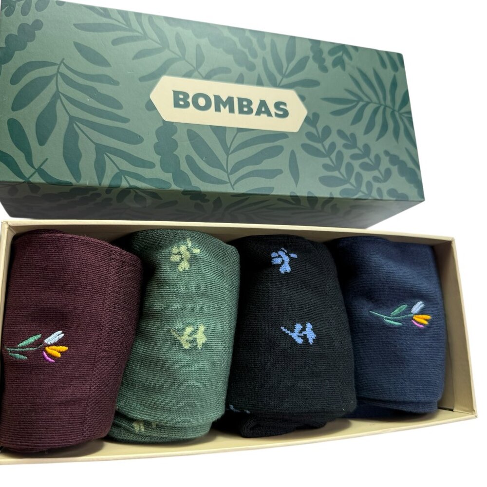 New in Box BOMBAS Sock Set 4 Pairs Size: Large *Womens 11-13 or Men's 9.5-13